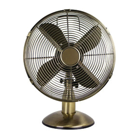 CR222 Status 12" Oscillating Antique Brass Desktop Fan - JD Catering Equipment Solutions Ltd