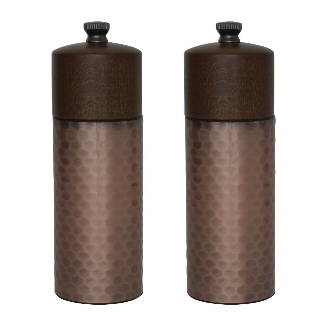 Olympia Copper Wood Salt and Pepper Mill Set (Pack of 2)