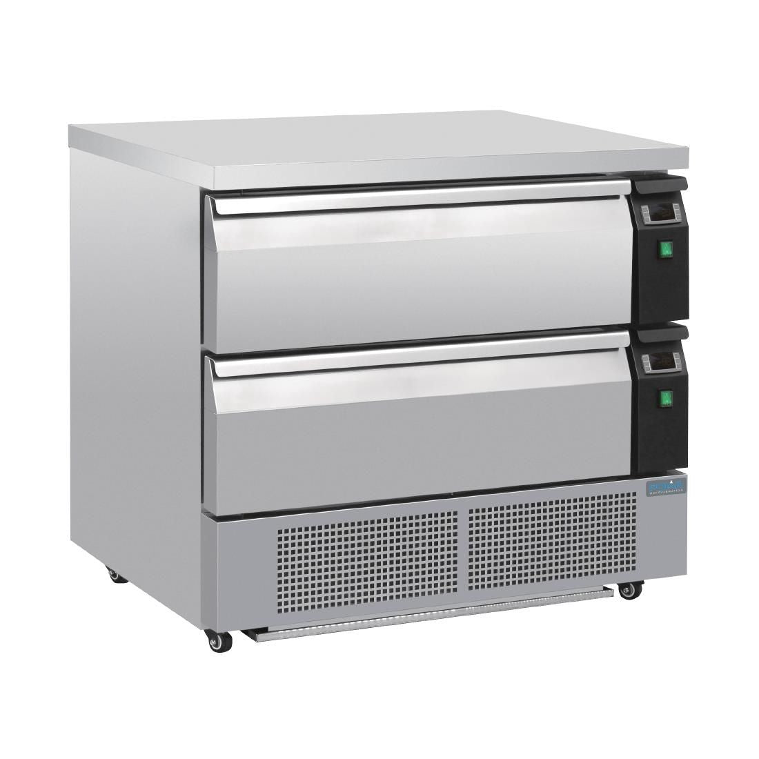 DA996 Polar U-Series Double Drawer Counter Fridge Freezer 4xGN
