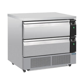 DA996 Polar U-Series Double Drawer Counter Fridge Freezer 4xGN - JD Catering Equipment Solutions Ltd