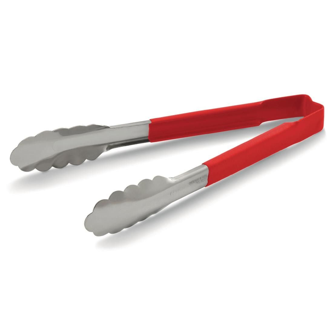 DC247 Vollrath Red Utility Grip Kool Touch Tong 9"