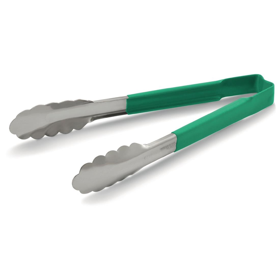 DC253 Vollrath Green Utility Grip Kool Touch Tong 9"