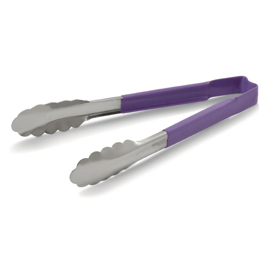 DC255 Vollrath Purple Utility Grip Kool Touch Tong 9"