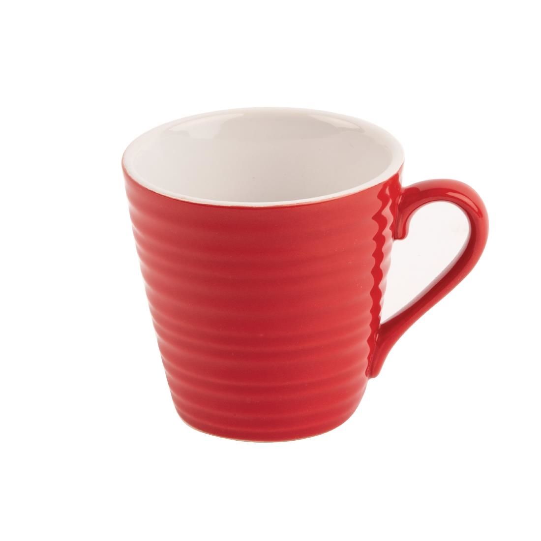 DH632 Olympia CafÃƒÂ© Aroma Mugs Red 340ml (Pack of 6)