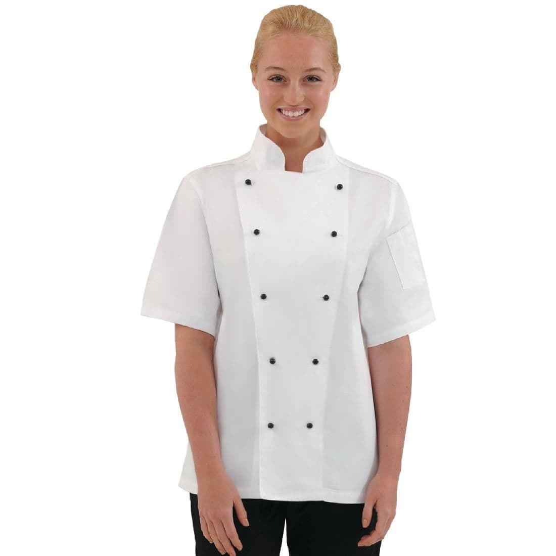 DL711-L Whites Chicago Unisex Chefs Jacket Short Sleeve White