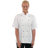DL711-L Whites Chicago Unisex Chefs Jacket Short Sleeve White