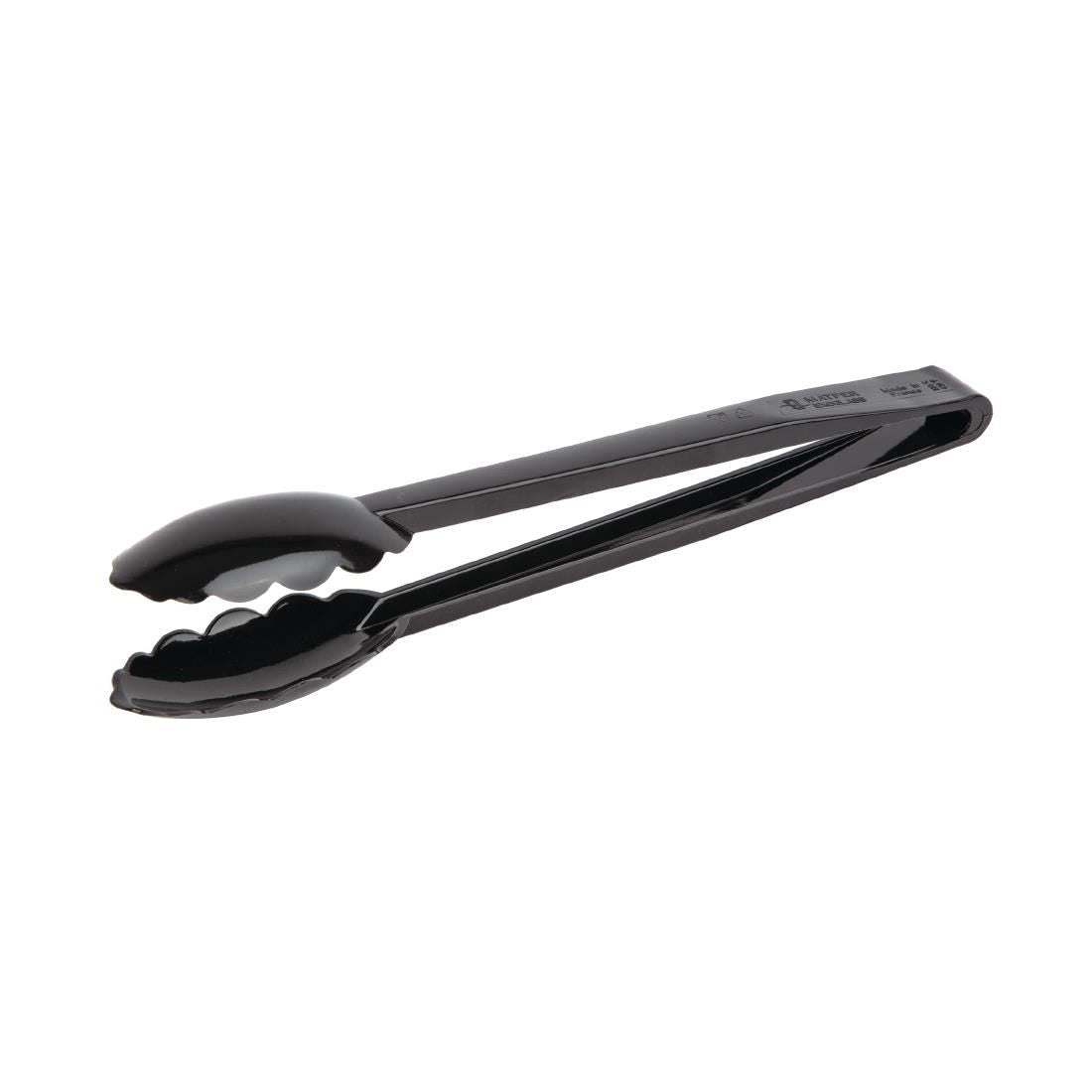 DR321 Matfer Bourgeat Exoglass Tongs Black 12"