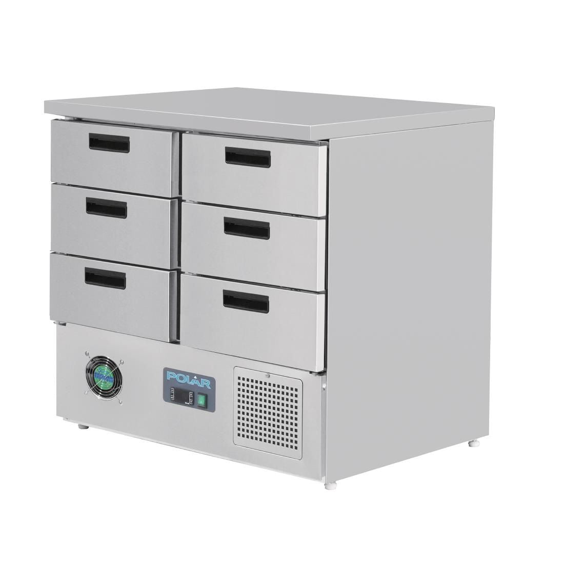 FA440 Polar G-Series Refrigerated Counter with 6 Drawers 240Ltr