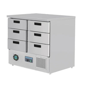 FA440 Polar G-Series Refrigerated Counter with 6 Drawers 240Ltr - JD Catering Equipment Solutions Ltd