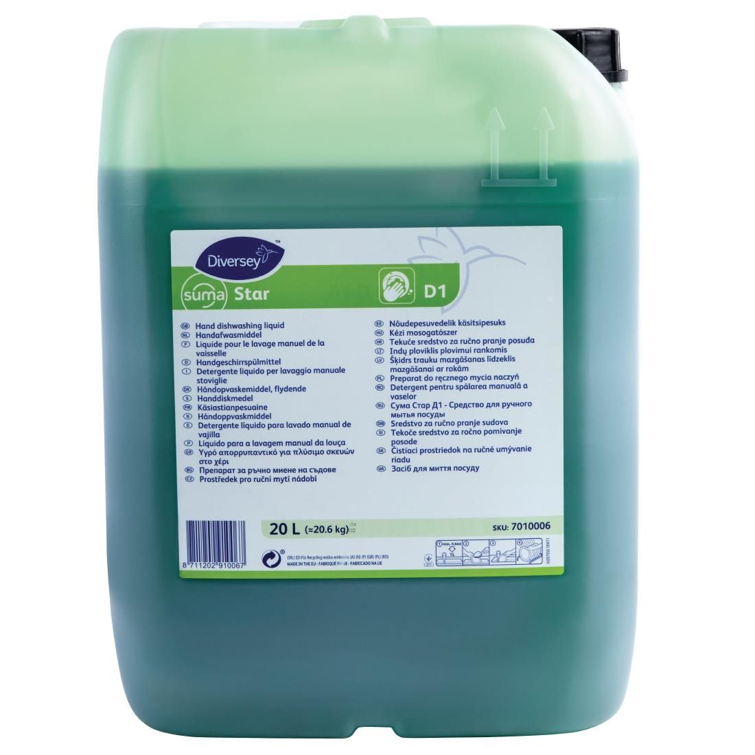 FA464 Suma Star D1 Washing Up Liquid Concentrate 20Ltr