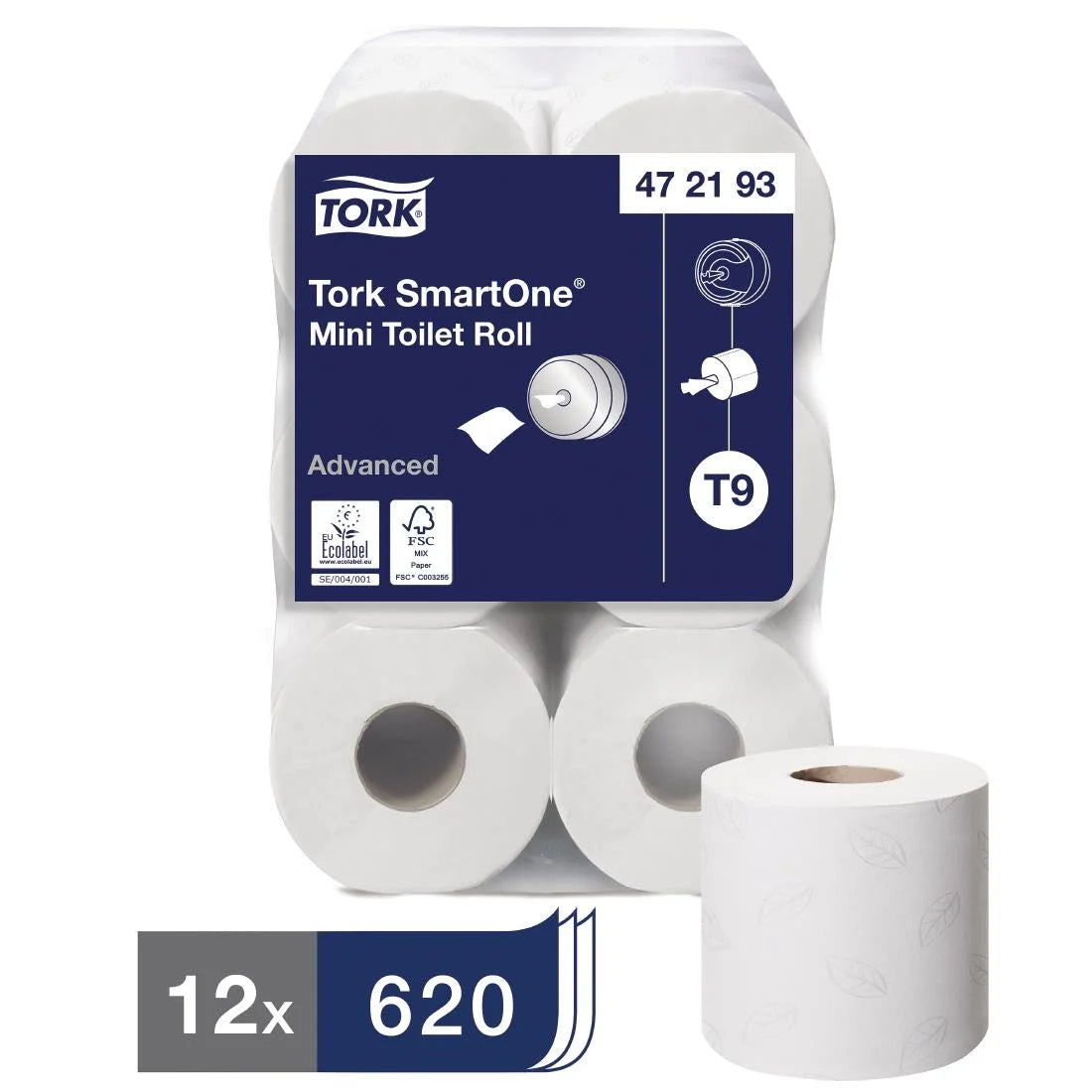 FA700 Tork SmartOne Mini Toilet Rolls (Pack of 12)