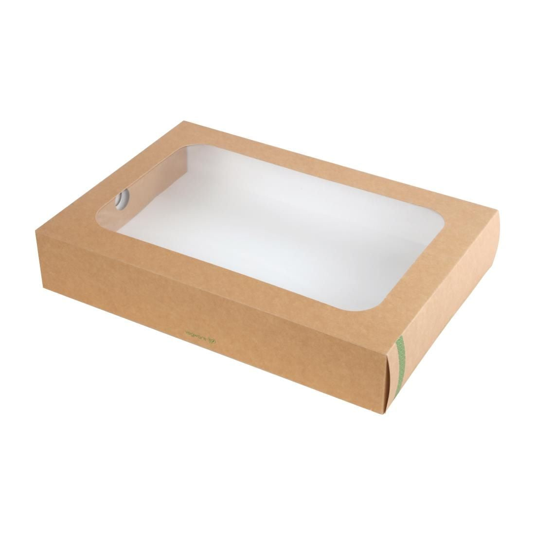 FD387 Vegware Compostable Sandwich Platters With Lid Large (Pack of 25)