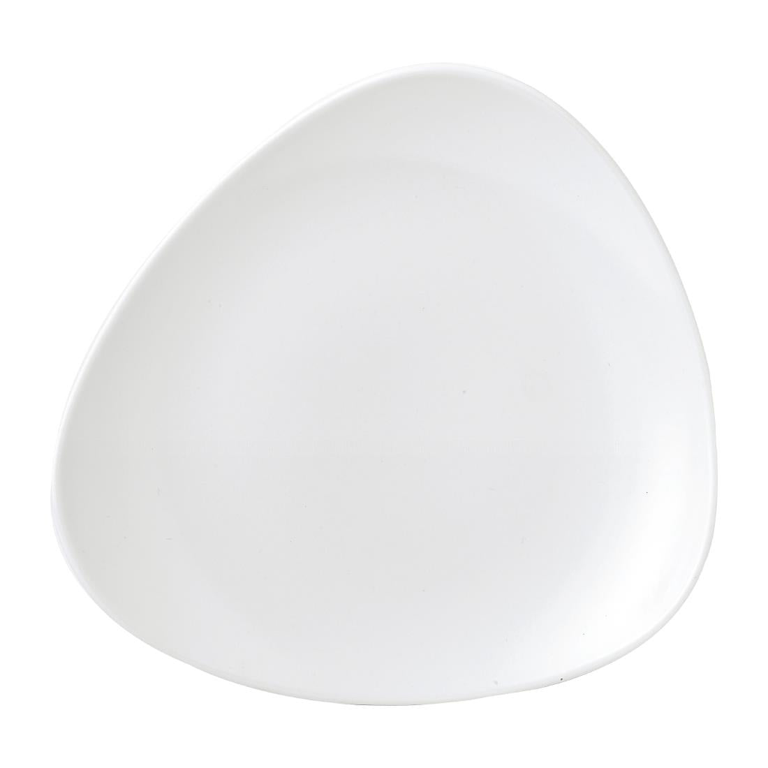 FJ830 Vellum White Triangle Plate 7 3/4 " (Box 12)