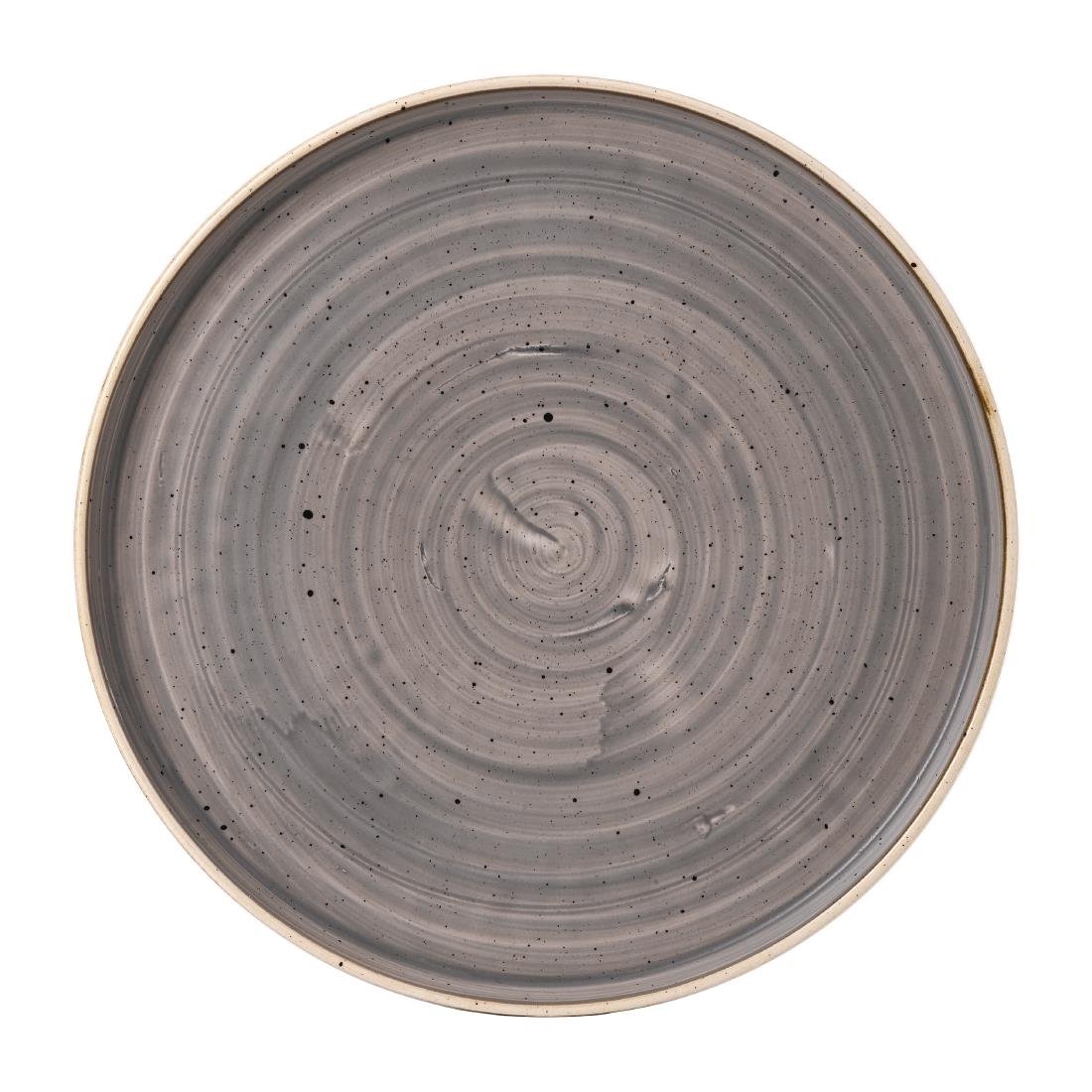 FJ919 Stonecast Peppercorn Grey Walled Plate 6 1/8 " (Box 6)