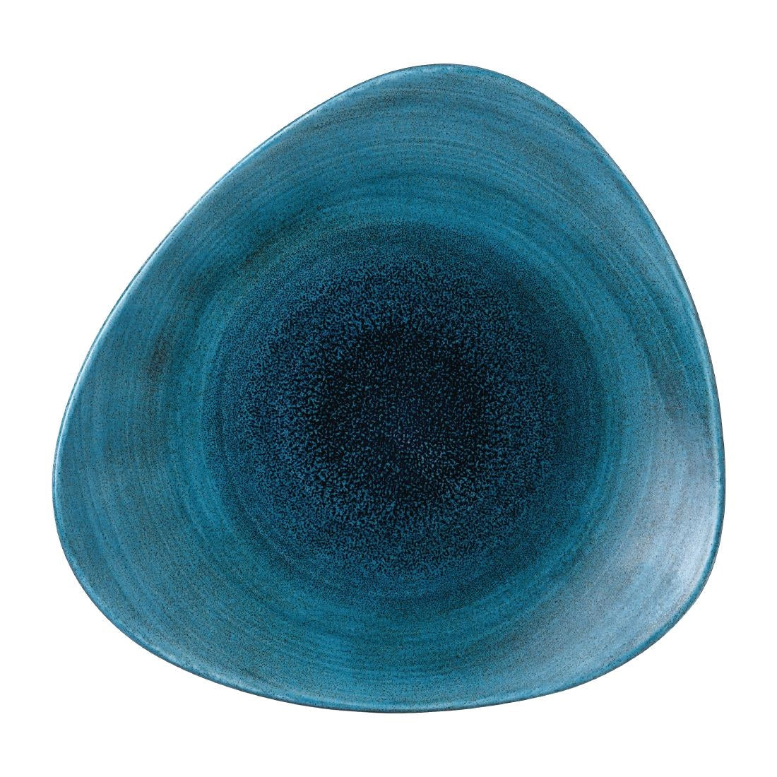 FJ971 Stonecast Aqueous Lagoon Triangle Plate 10 1/2 " (Box 12)