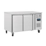 G377 Polar U-Series Slimline Double Door Counter Fridge 228Ltr