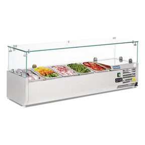 G608 Polar G-Series Countertop Prep Fridge 5x 1/4GN - JD Catering Equipment Solutions Ltd