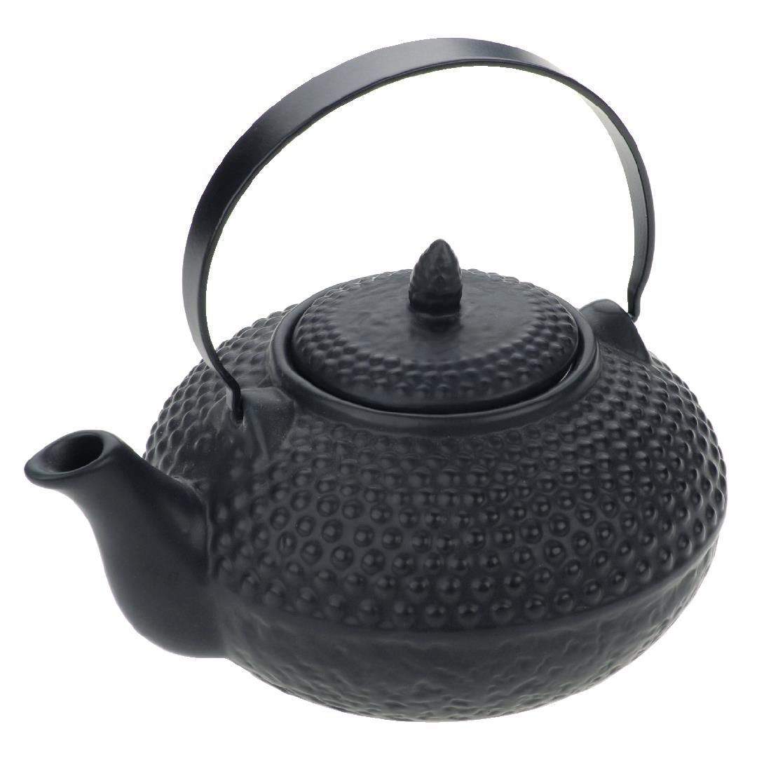 GF189 Oriental Hobnail Teapot Black 850ml