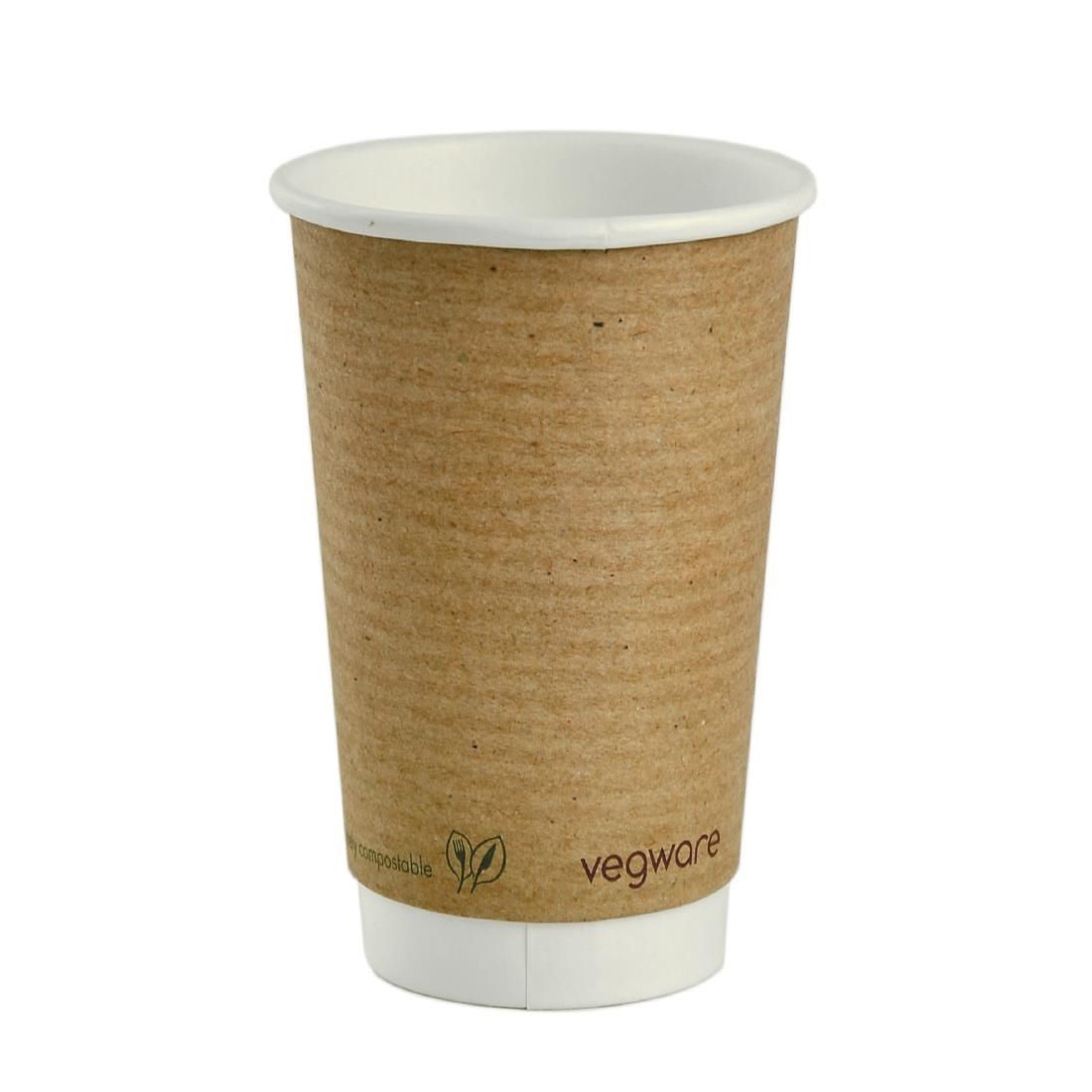 GH022 Vegware Compostable Hot Cups 455ml / 16oz (Pack of 400)