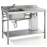 Parry Stainless Steel Fully Assembled Sink Right Hand Drainer 1200mm With boiler - JD Catering Equipment Solutions Ltd