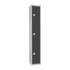 GR679-P Three Door Padlock Locker Graphite Grey - JD Catering Equipment Solutions Ltd