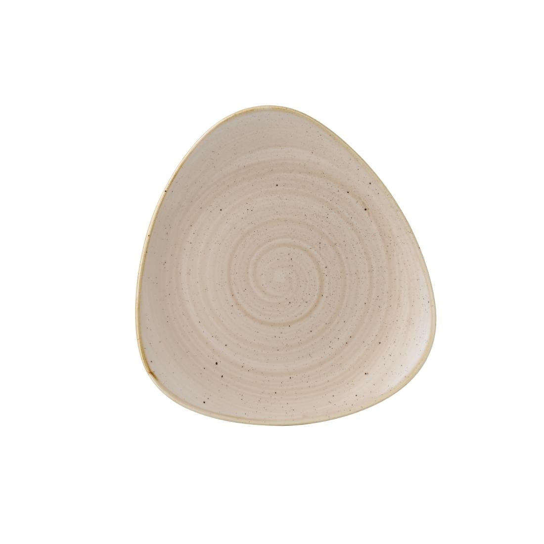 ChurchillÃ‚ Stonecast Triangle Plate Nutmeg Cream 229mm (Pack of 12)