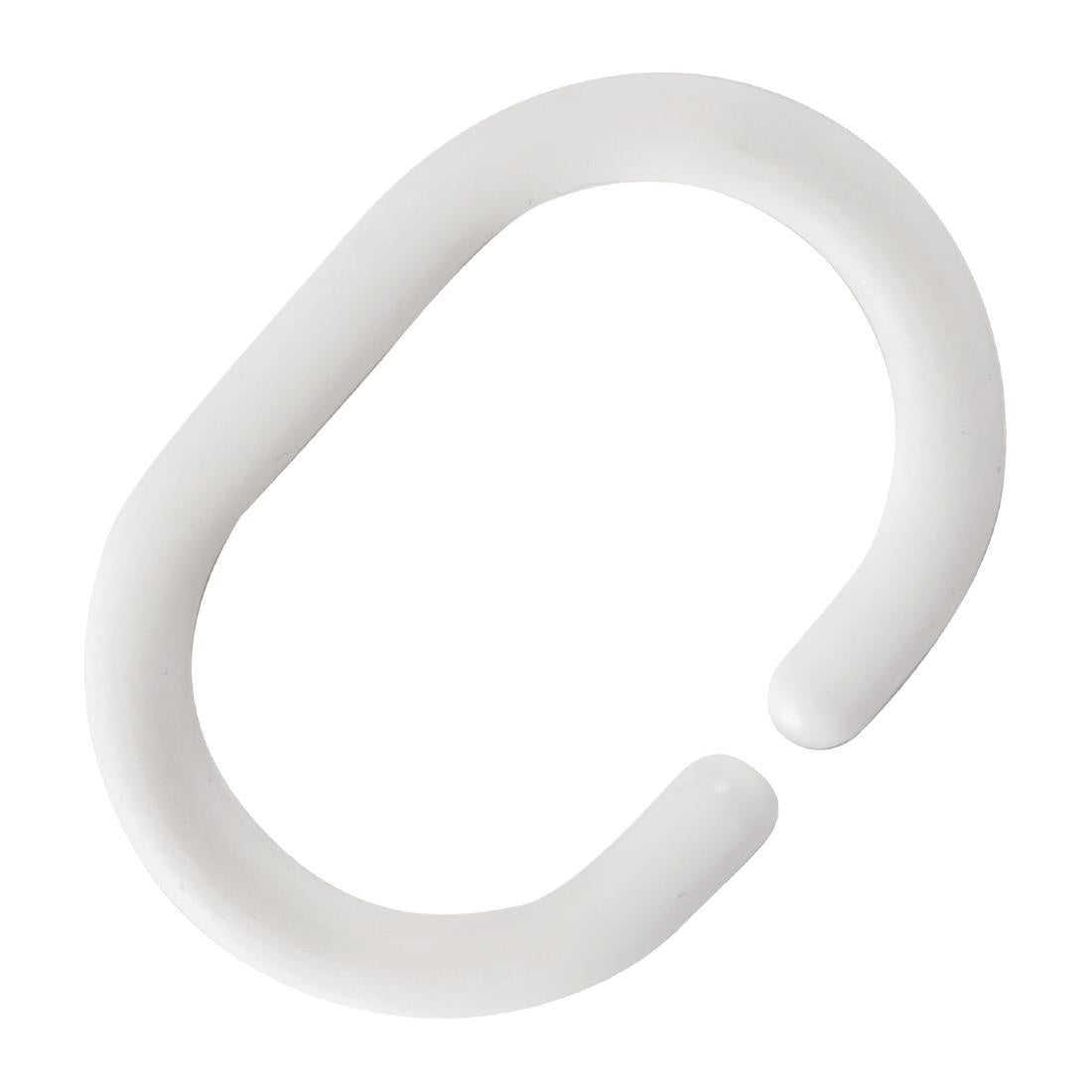 GT789 Mitre Essentials May Plastic Shower Curtain Ring (Pack of 12)