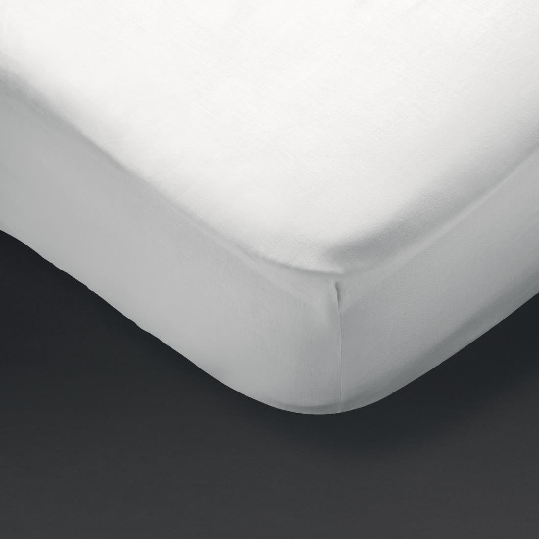 GT825 Mitre Essentials Pyramid Fitted Sheet White Super King