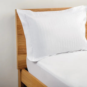 HB603 Mitre Comfort Satin Oxford Pillowcase White (2 Pack) - JD Catering Equipment Solutions Ltd