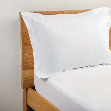 HB603 Mitre Comfort Satin Oxford Pillowcase White (2 Pack) - JD Catering Equipment Solutions Ltd