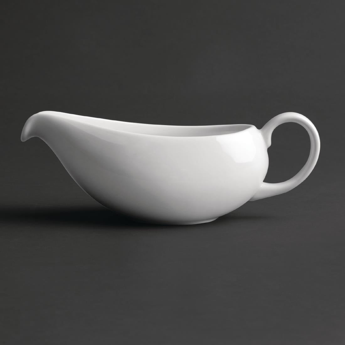 GT932 Royal Porcelain Classic White Gravy Boat 380ml (Pack of 2)