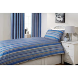 GU370 Mitre Essentials Florence Stripe Duvet Cover Cobalt - JD Catering Equipment Solutions Ltd