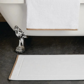 GW314 Mitre Heritage Ambassador Bath Mat White with Taupe Border - JD Catering Equipment Solutions Ltd