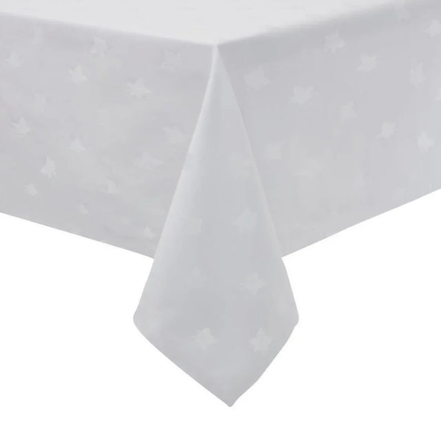 GW456 Mitre Luxury Luxor Tablecloth Ivy Leaf White 1780 x 2300mm - JD Catering Equipment Solutions Ltd