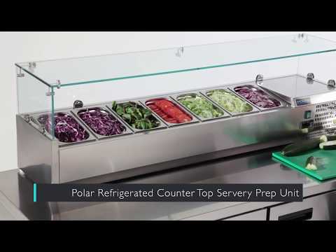 G609 Polar G-Series Countertop Prep Fridge 7x 1/4GN G609