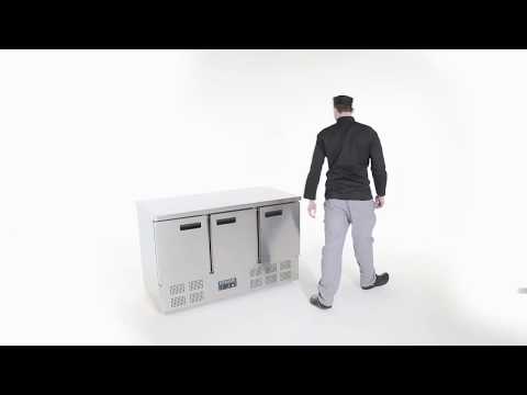 G622 Polar G-Series Triple Door Counter Fridge 368Ltr