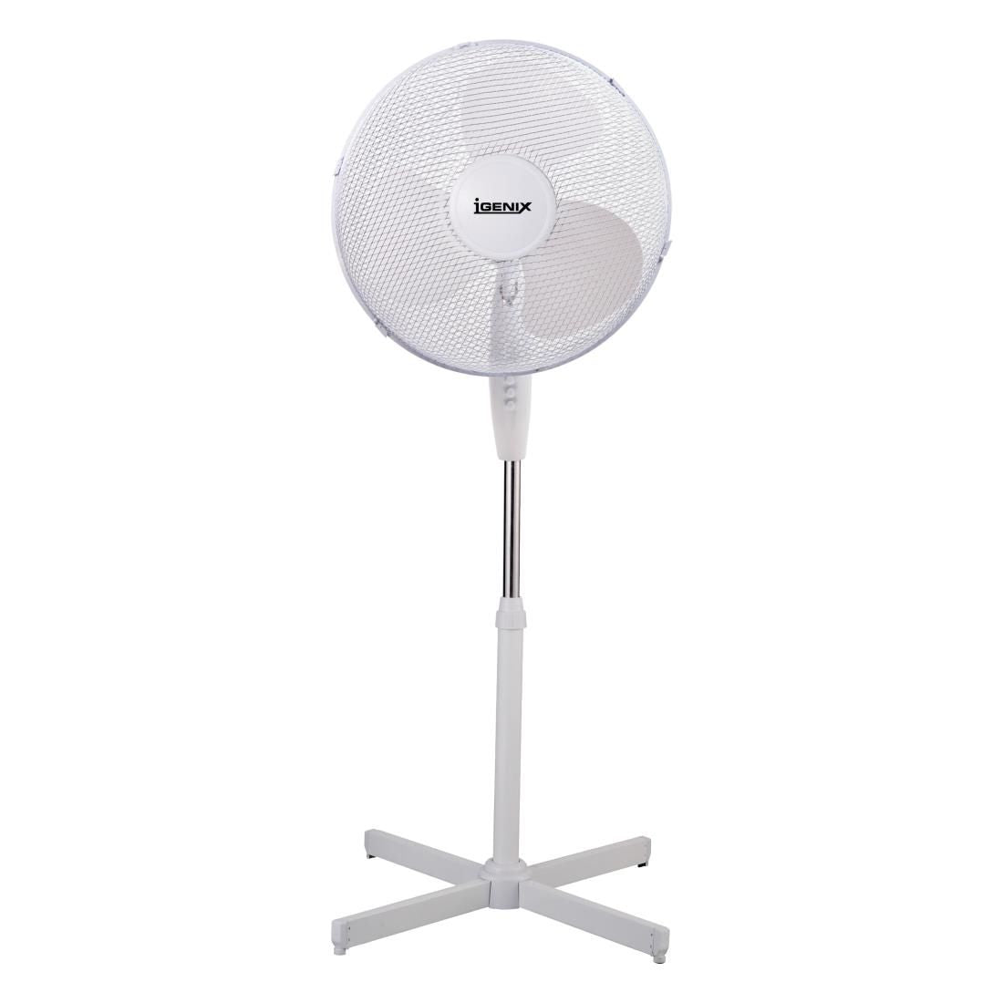 Igenix 16" Oscillating White Stand Fan
