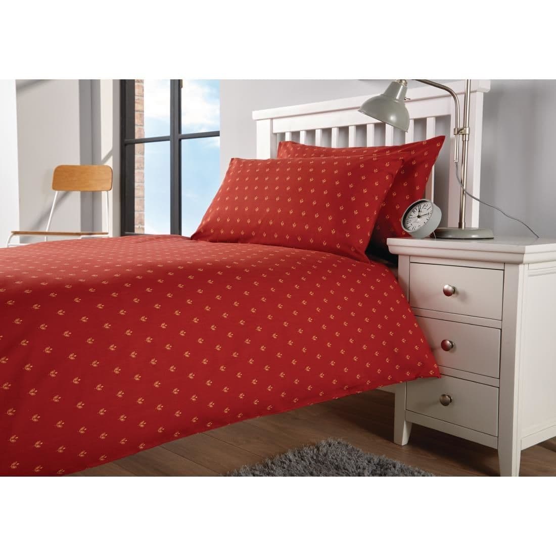 HN858 Mitre Essentials Perth Duvet Covers Terracotta Double