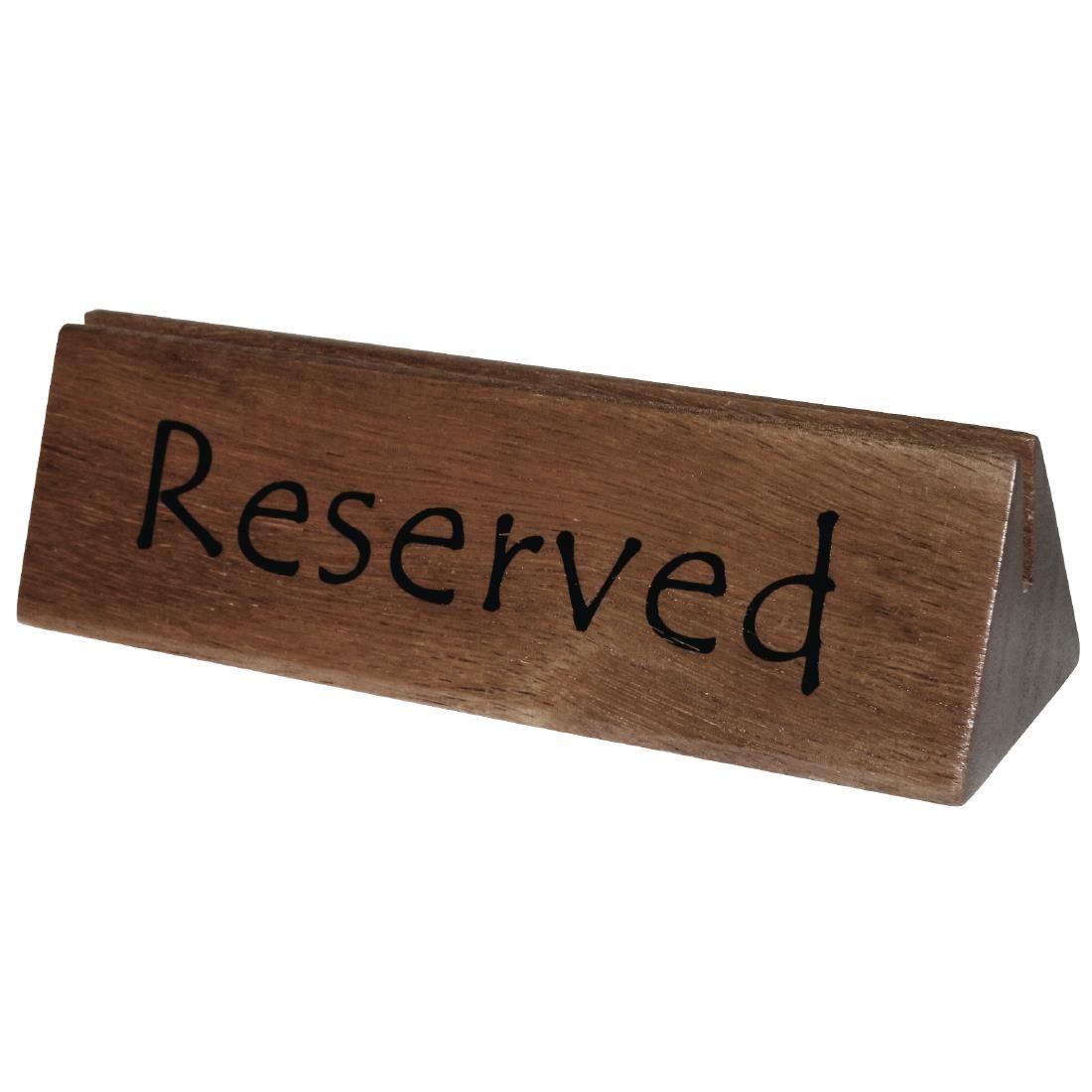 CL381 Olympia Acacia Menu Holder and Reserved Sign (Pack of 10)