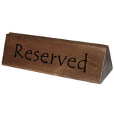 CL381 Olympia Acacia Menu Holder and Reserved Sign (Pack of 10)