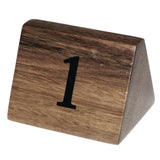 CL392 Olympia Acacia Table Number Signs Numbers 1-10