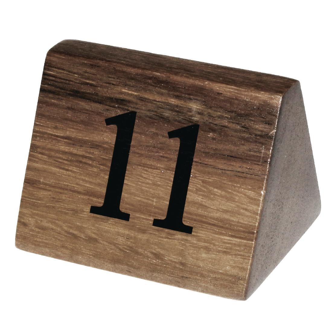 CL393 Olympia Acacia Table Number Signs Numbers 11-20