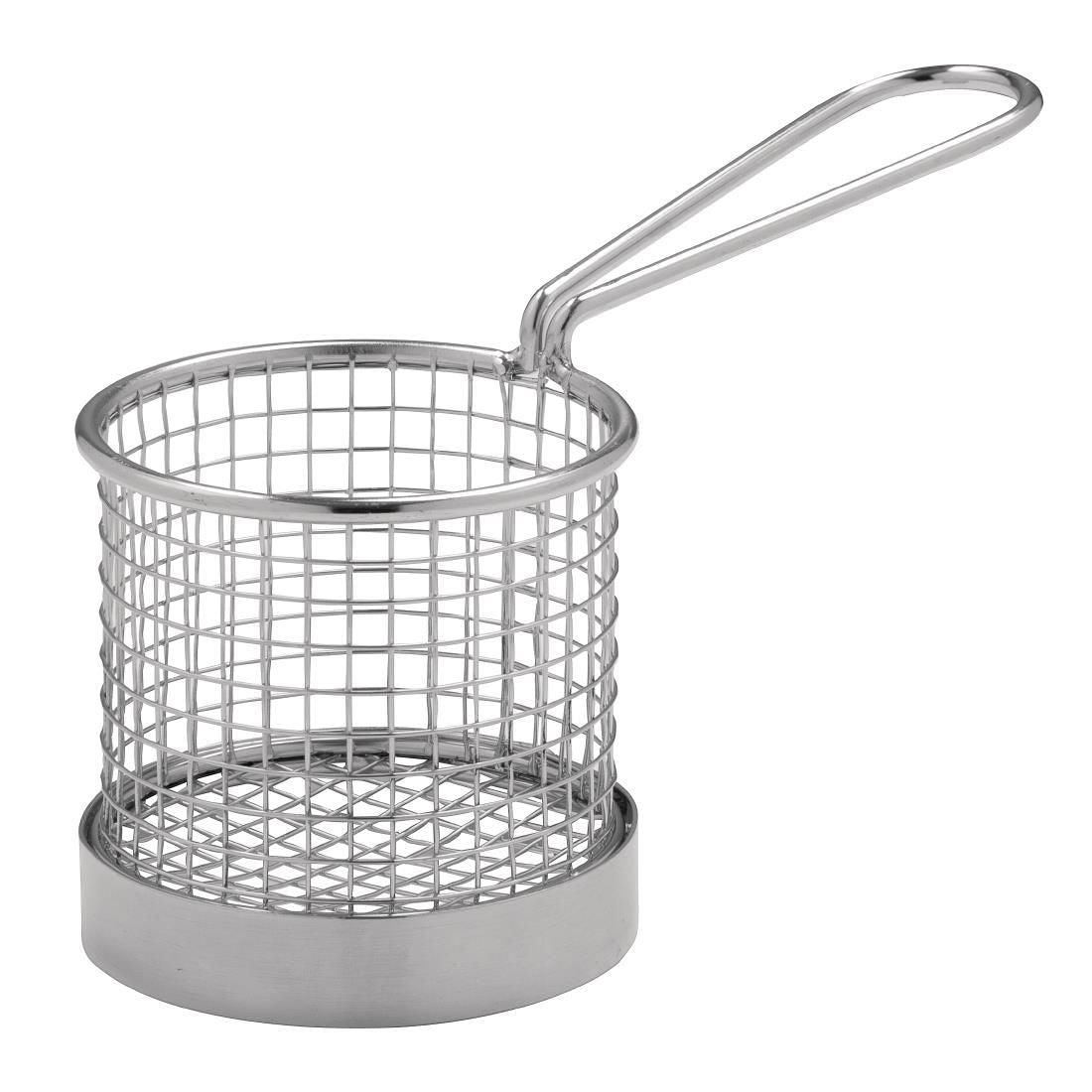 CE148 Olympia Chip basket Round with Handle 80mm
