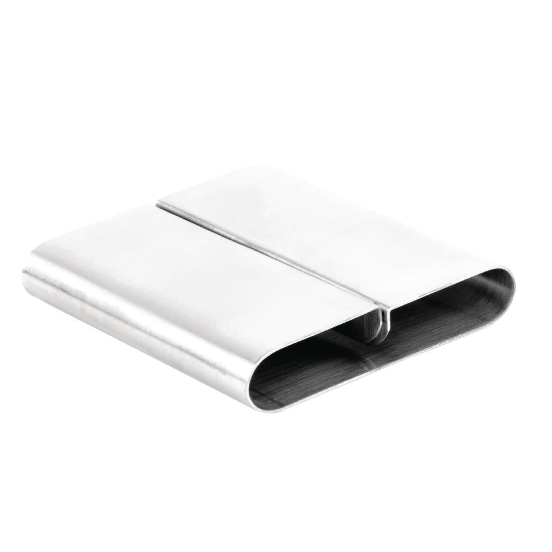 F778 Olympia Curved Stainless Steel Menu Card Holder