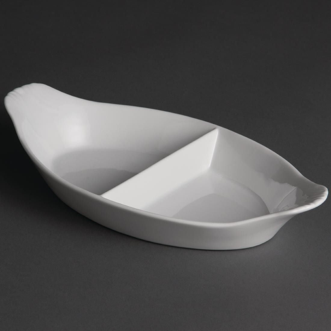 Y100 Olympia Divided Oval Eared Dishes 290x 160mm (Pack of 6)