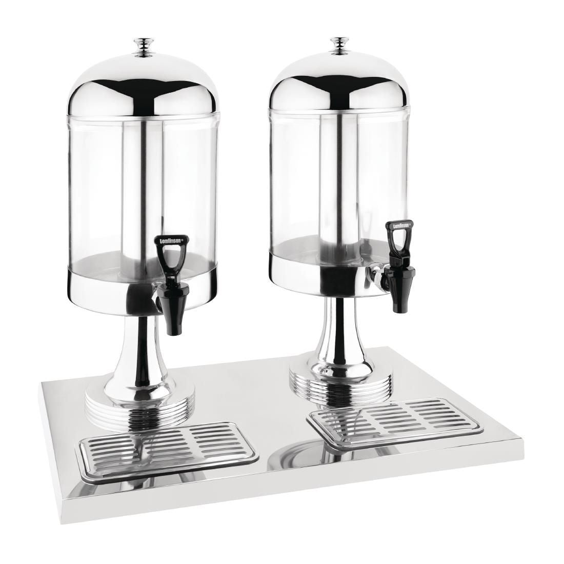 J184 Olympia Double Juice Dispenser with Drip Tray