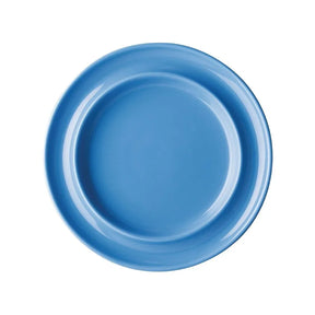 DW140 Olympia Heritage Raised Rim Plates Blue 203mm (Pack of 4) - JD Catering Equipment Solutions Ltd