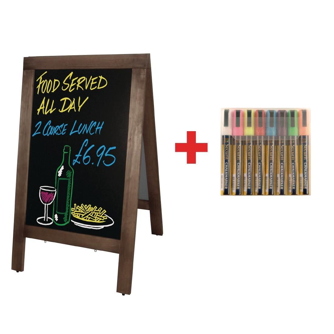 SA228 Olympia Small Pavement Board and FREE Set of Securit Pens