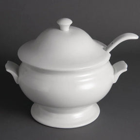 Y094 Olympia Soup Tureen and Ladle 2.5Ltr 88oz - JD Catering Equipment Solutions Ltd