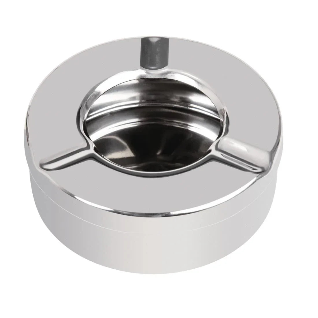 CM368 Olympia Stainless Steel Windproof Ashtray 90mm (Pack of 6) - JD Catering Equipment Solutions Ltd